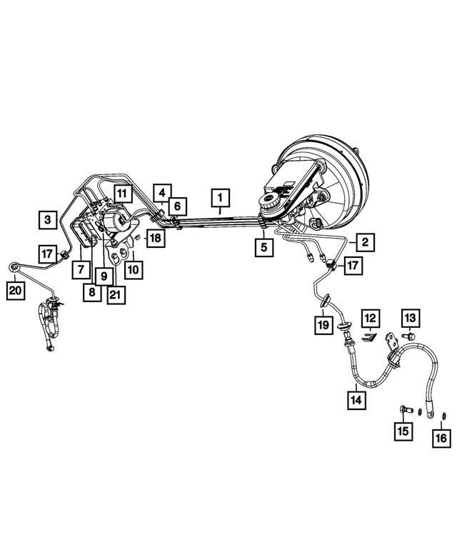 68019017AA - Brakes: Brake Line Clip for Mopar Image image