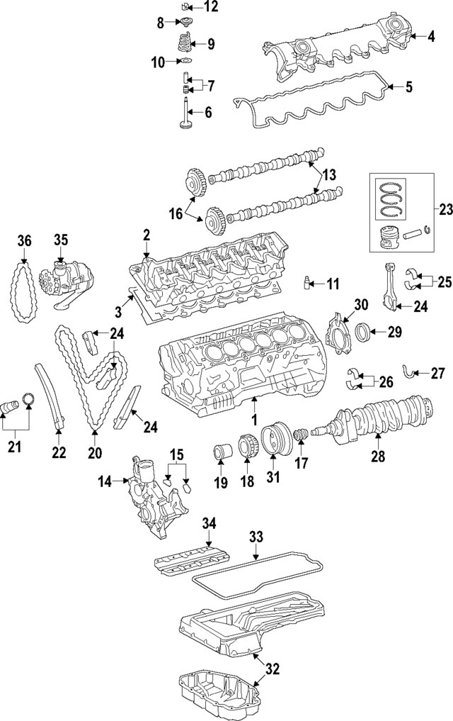 2790104200 - Engine: Cylinder Head for Mercedes-Benz Image
