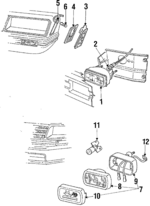 D9ZZ15K233A - Electrical: Lens Cover for Ford: Bronco, F-150, F-250, F-350, Mustang | Mercury: Capri, Cougar Image