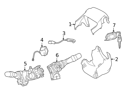 Shroud, Switches & Levers for 2014 Scion iQ #0