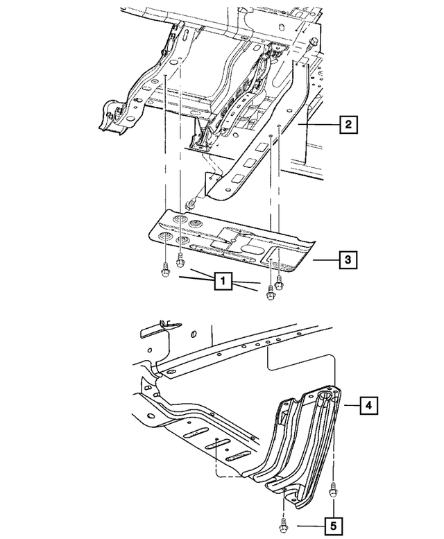 6507342AA - NVG271; Transfer Case: Hex Flange Head Tapping Screw &amp; Washer for Mopar Image