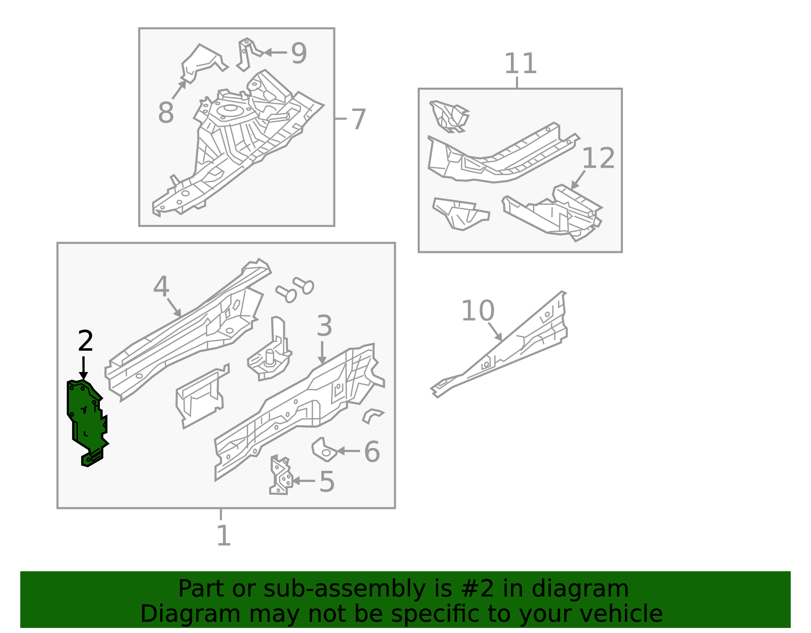 DH2M-54-18X - Bumper Impact Bar Bracket - 2016-2021 Mazda CX-3