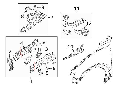 Structural Components & Rails for 2021 Mazda CX-3 #0