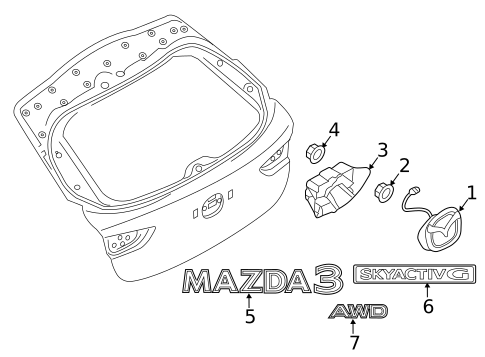 Exterior Trim - Lift Gate for 2023 Mazda 3 #0
