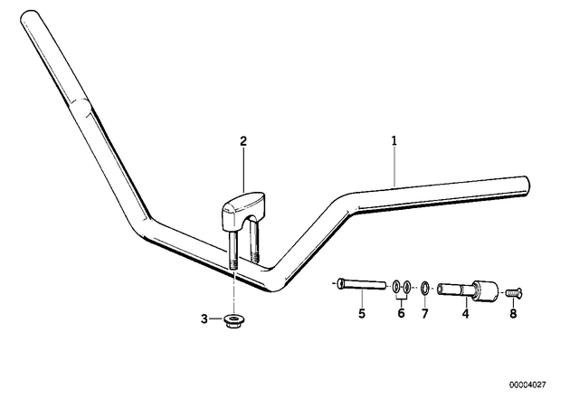 32712313247 - : Handlebar, Raised, Heated Grip, Chrome for BMW-Motorrad Image