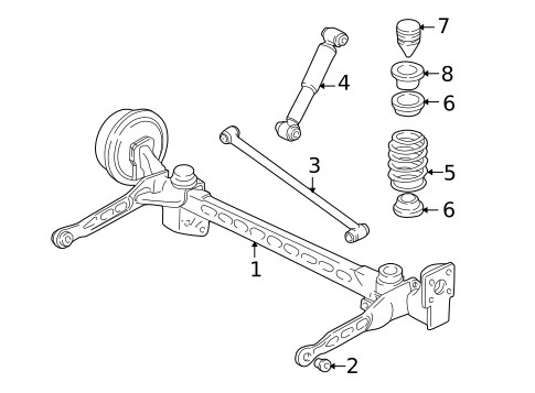 Rear Suspension for 2007 Saturn Relay #1