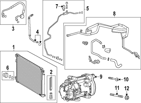 Condenser, Compressor & Lines for 2025 Toyota Grand Highlander #0