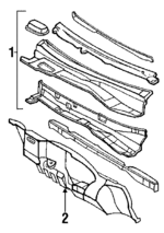 12393955 - Body: Cowl Top Panel for Buick: Regal | Chevrolet: Lumina | Oldsmobile: Cutlass Supreme | Pontiac: Grand Prix Image