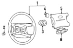 5615234090AQ - Steering: Horn Button Assembly for Hyundai Image