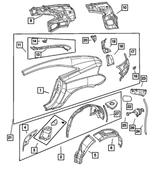 5166768AA - : Body Side Aperture Panel, Right for Chrysler: Crossfire Image