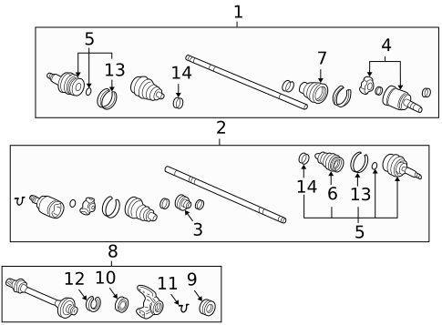 CV Boots & Related Components for 2000 Honda Accord #0