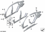 41217238613 - Bodywork: Column B with Left Rocker Panel for BMW Image