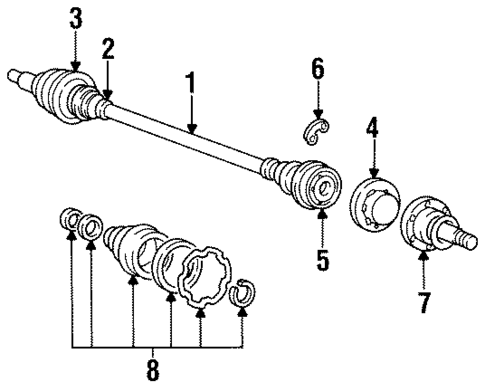 Drive Axles for 1992 Volvo 960 #0
