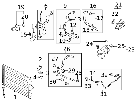 Radiator & Components for 2009 Mazda 6 #0
