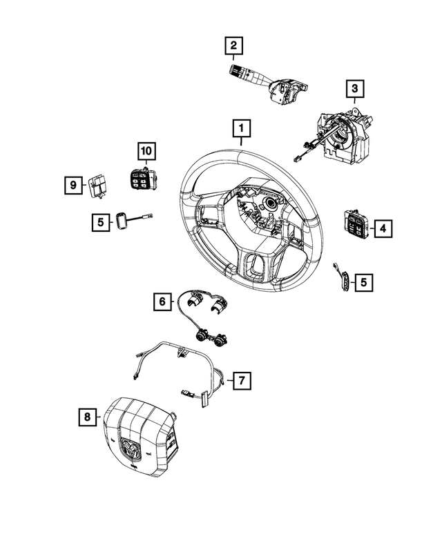 5057633AG - Electrical: Horn Switch for Mopar Image image