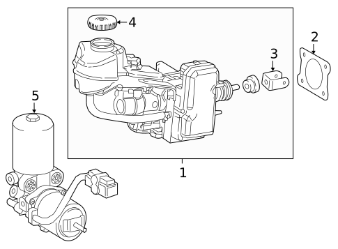 Master Cylinder - Components On Dash Panel for 2020 Toyota Corolla #1