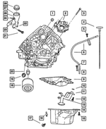 6100932 - Engine 3.7L Six Cylinder [EKG]: Hex Bolt, Mounting for Mopar Image