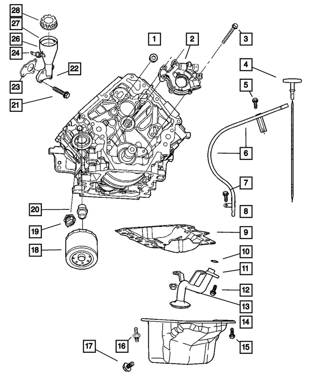 6100932 - Engine 3.7L Six Cylinder [EKG]: Hex Bolt, Mounting for Mopar Image