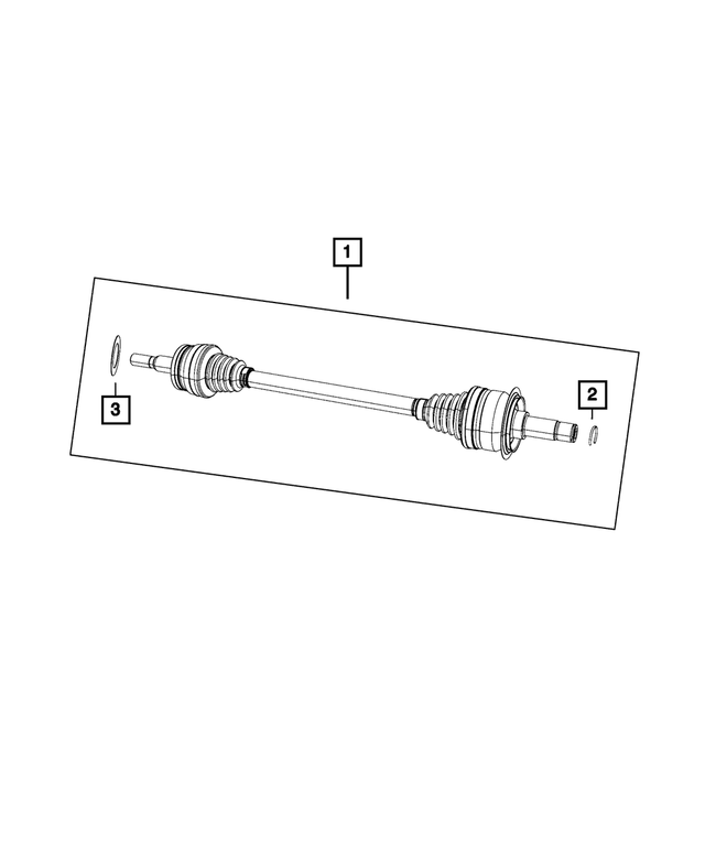 52123971AD - Rear Wheel Drive; Differential and Drive Line: Axle Half Shaft, Left for Mopar Image
