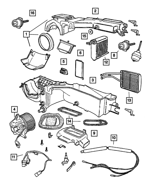 « 68028890AA – Air Conditioning &amp; Heater : Soufflerie Avec Roue Moteur pour Mopar Image »