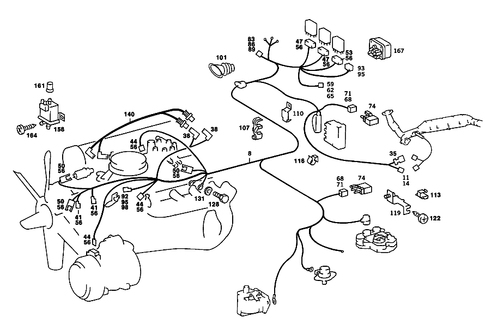 Engine Cable Harness for 1988 Mercedes-Benz 560SL #0