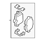 34206888835 - Brakes: Brake Pads for BMW: 230i, 230i xDrive, 330e, 330e xDrive, 330i, 330i xDrive, 430i, 430i Gran Coupe, 430i xDrive, 430i xDrive Gran Coupe, i4, M2, M240i, M240i xDrive, M340i, M340i xDrive, M440i, M440i Gran Coupe, M440i xDrive, M440i xDrive Gran Coupe, Z4 Image