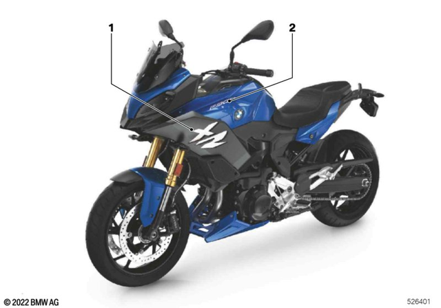 51147914757 - Body Equipment: Decor Radiator Cowl Left - Sport 22 for BMW-Motorrad Image image