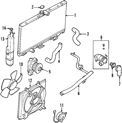 Cooling System for 2002 Mitsubishi Lancer #0