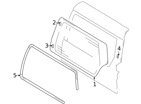 Glass & Hardware - Back for 2003 Suzuki Grand Vitara #0