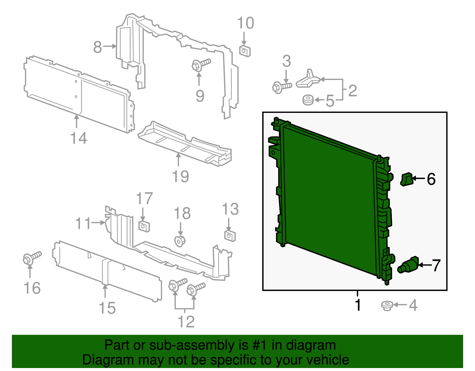 2018-2024 GM Radiator 86801856 | Capital Chevy Parts