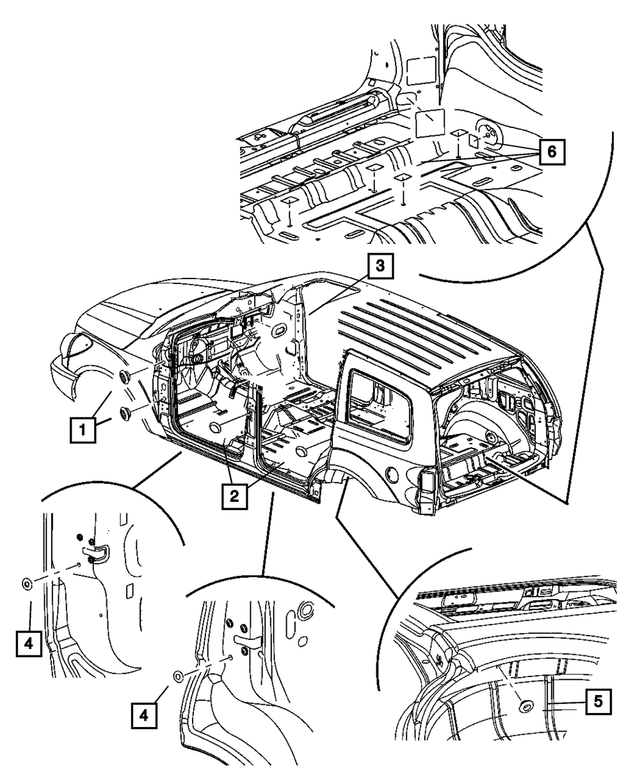 4860953AA - Body Sheet Metal Except Doors: Drain Plug for Mopar Image image