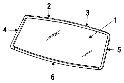 Glass - Windshield for 1986 Ford Bronco #0