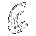 51756J5500 - Brakes: Brake Dust Shield for Kia Image