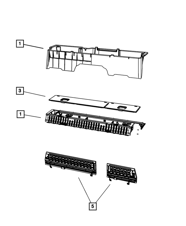 5KC501DHAE - Interior Trim: Storage Bin for Mopar Image