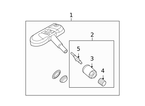 Tire Pressure Monitor Components for 2009 Volkswagen Beetle #1