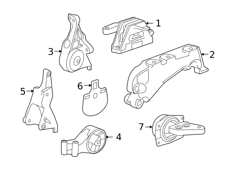 Engine & Trans Mounting for 2017 Buick Regal #0