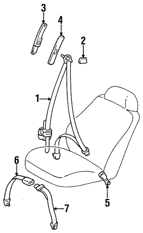Seat Belt for 1996 Toyota Avalon #0