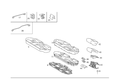 Rear Seat Cushion for 1998 Mercedes-Benz C43 AMG #0