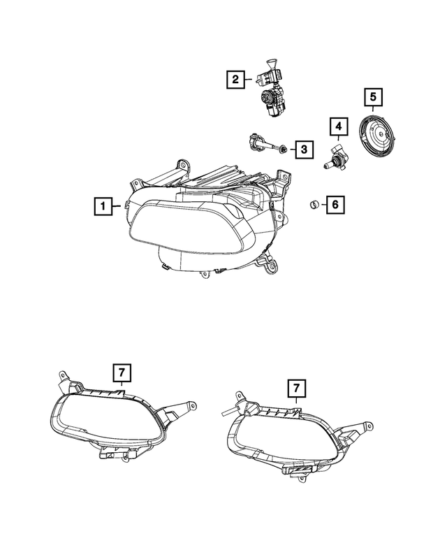 68292993AB - : Headlamp, Left for Mopar Image