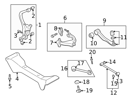 Rear Suspension for 2001 Hyundai XG300 #1