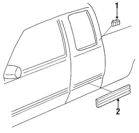 Exterior Trim - Cab for 1994 Chevrolet K1500 Pickup #0