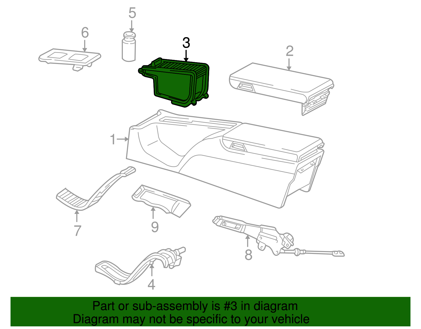 Genuine OEM Compartment Box | 170-680-06-52 | Fits Select