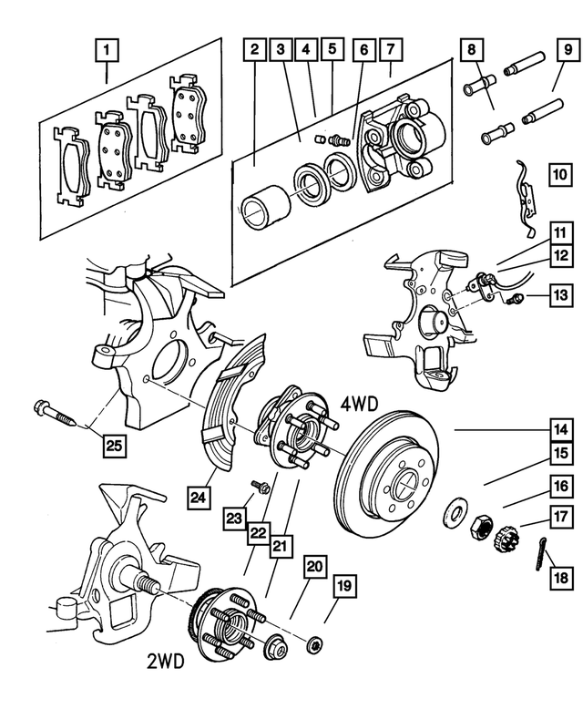 5016167AC - Service Brakes: Front Disc Brake Pad Kit for Mopar Image