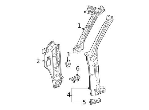 Hinge Pillar for 2019 GMC Sierra 2500 HD #0