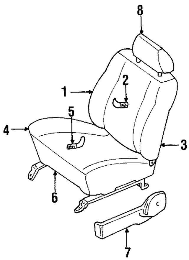 YS4Z6364417BAB - Body: Seat Back Cover for Ford: Escort Image