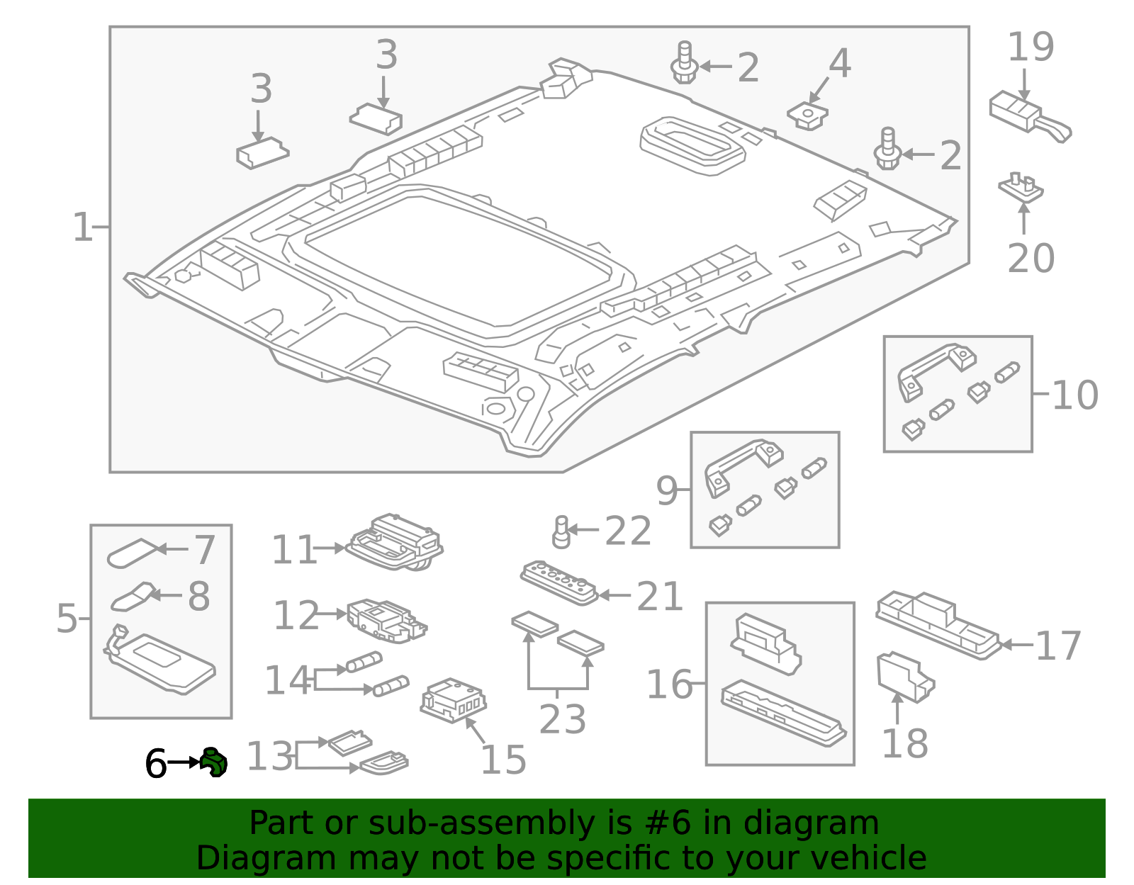 2013-2025 Honda Sun Visor Holder 88217-TK8-A01ZN | Honda Factory Parts
