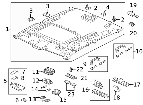 Interior Trim - Roof for 2023 Honda Ridgeline #0