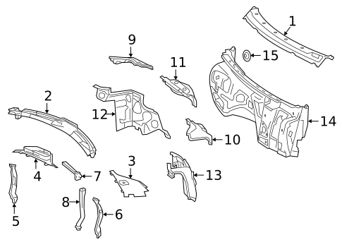 Cowl for 2018 Mercedes-Benz GLE550e #0