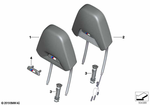 52107495180 - Seats: Guide, Headrest for BMW: 230i, 230iX, 330e, 330eX, 330i, 330iX, 430i, 430iX, 840i, 840iX, BMW ALPINA B8, M2, M240i, M240iX, M3, M3 Comp. M xDrive, M3 Competition, M340i, M340iX, M4, M4 Comp. M xDrive, M4 Competition, M4 CSL, M440i, M440iX, M8, M850iX, X3 30eX, X3 30i, X3 30iX, X3 M, X3 M40iX, X4 30iX, X4 M, X4 M40iX Image image