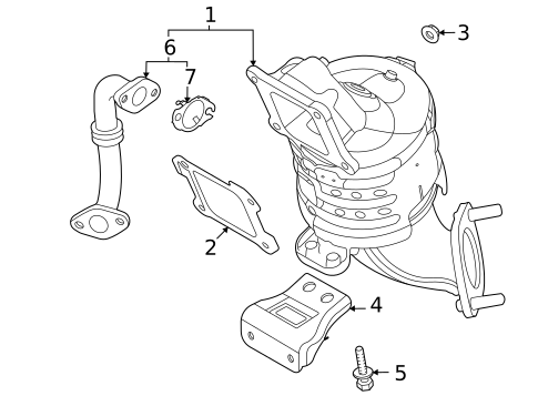 Exhaust Components for 2023 Hyundai Tucson #1